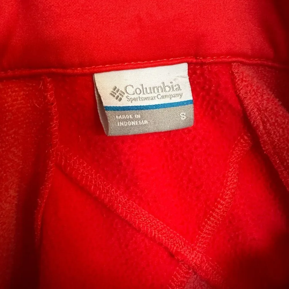 Columbia - Coral Pink Orange Long sleeve shirt pullover 1/2 zip size Small
